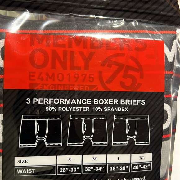 Members Only Mens Performance Sport Boxer Briefs 3 Pack Size XL - Picture 3 of 8
